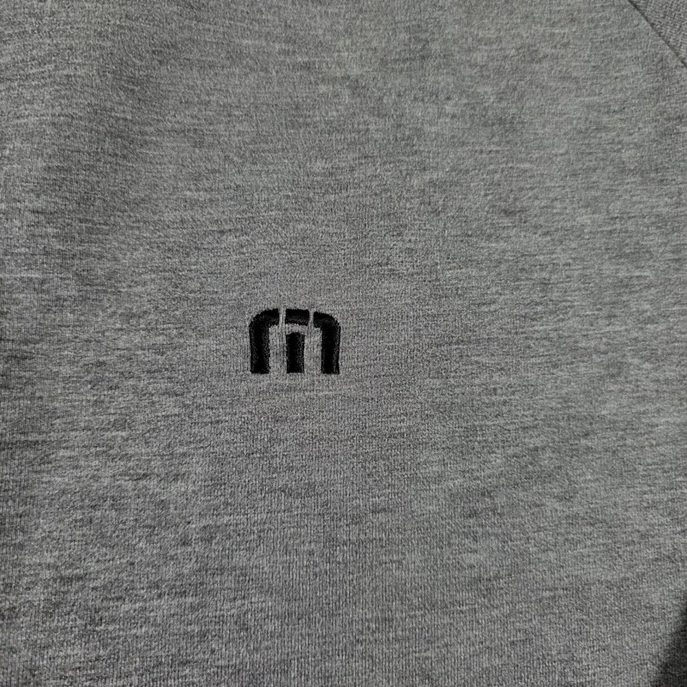 TravisMathew Mens Large Heather Grey Quarter Zip Long Sleeve Pullover Golf Fall